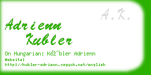 adrienn kubler business card